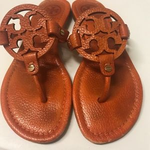 Orange Miller Tory Burch sandal, gently used 7